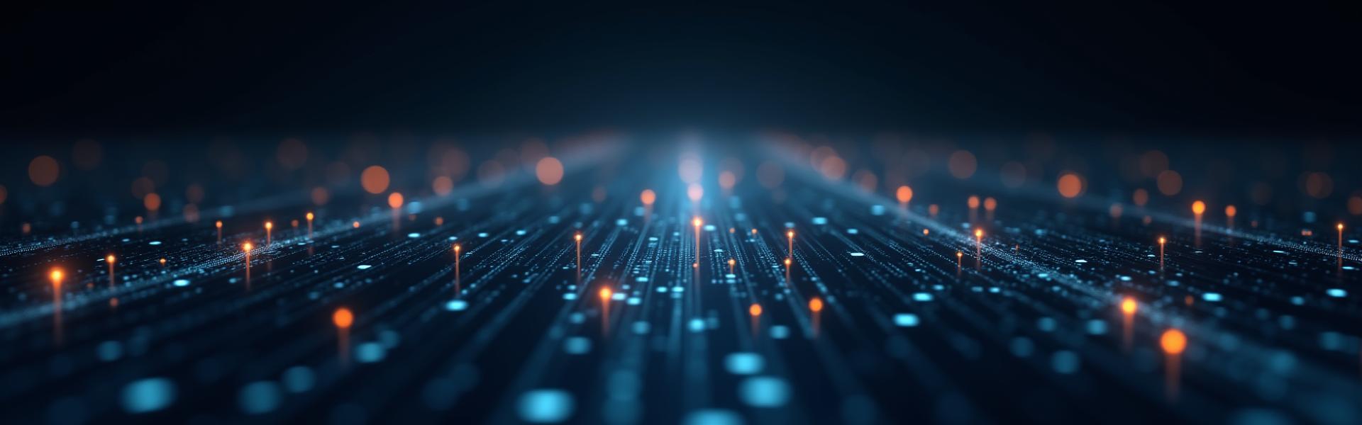 Stilisierter Projekt-Workflow mit Code-Struktur im Hintergrund